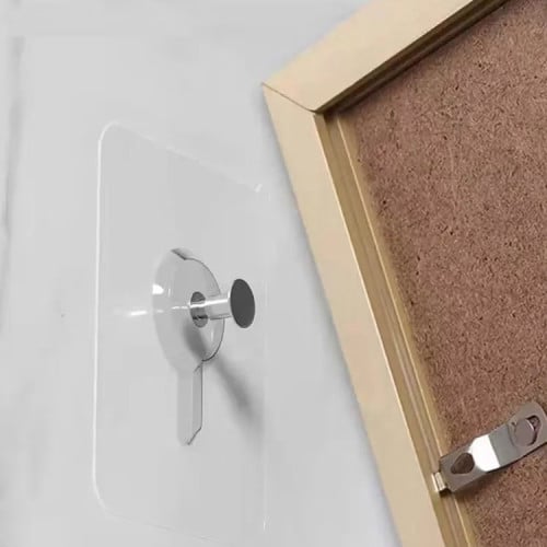 Colgador gancho adhesivo pared cuadros perchero x 4