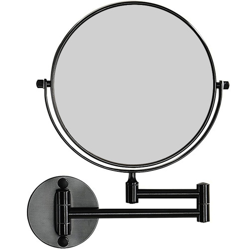 Espejo Cosmético Articulado Abatible Aumento Negro	
