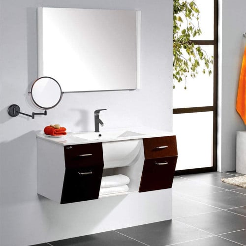 Espejo Cosmético Articulado Abatible Aumento Negro	