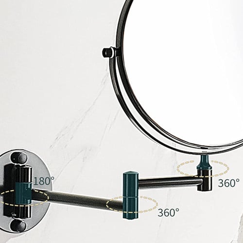 Espejo Cosmético Articulado Abatible Aumento Negro	