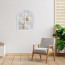 Espejo ventana decorativo arqueado 60 x 45 cms
