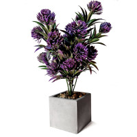 Planta Flor artificial decorativa 30 cms morada