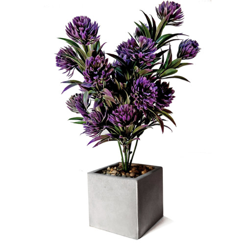 Planta Flor artificial decorativa 30 cms morada