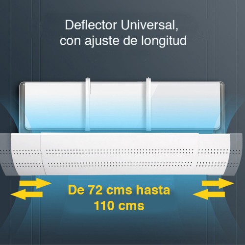 Deflector Aire acondicionado ajustable, Aire frío y caliente