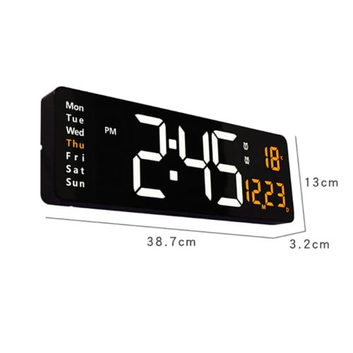 Reloj pared con temporizador fecha temperatura
