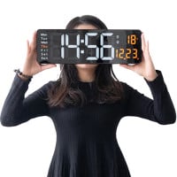 Reloj pared con temporizador fecha temperatura