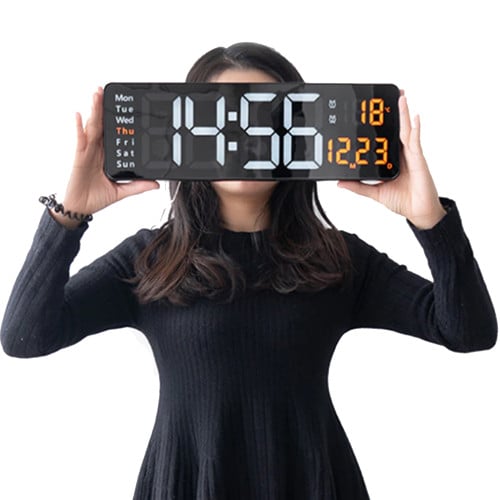 Reloj pared con temporizador fecha temperatura