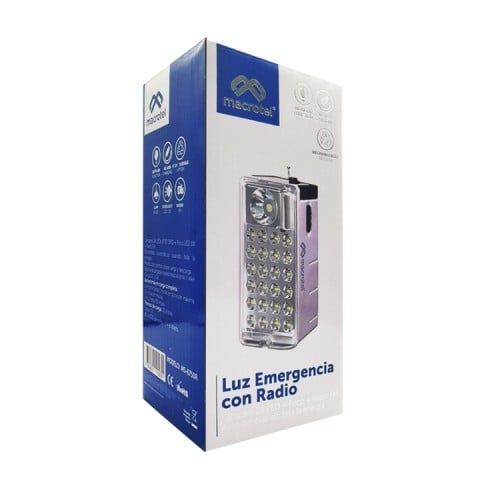 Luz emergencia con radio FM Foco led recargable Luz emergencia con radio FM Foco led recargable