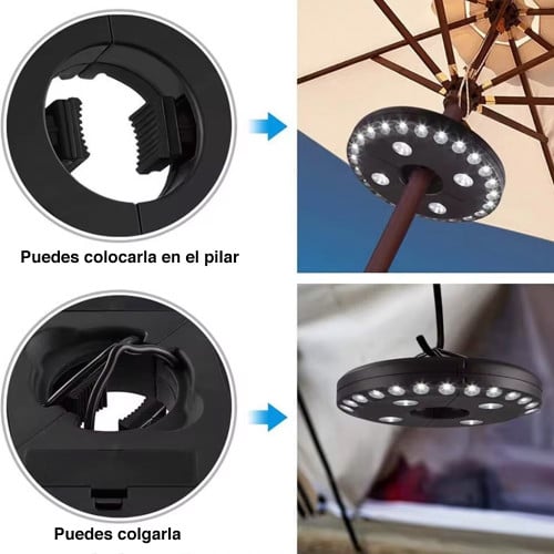 Luz para quitasol led sombrilla exterior terraza Luz para quitasol led sombrilla exterior terraza