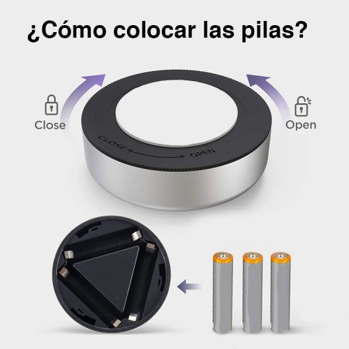  Luces Led fría inalámbricas por toque x 3