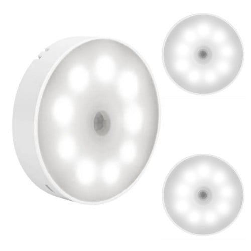 Pack 3 luces Led con sensor de movimiento circular