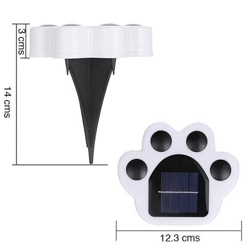 Luz solar jardín estaca diseño huella cálida