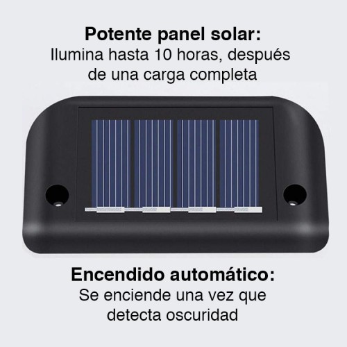 Foco Solar exterior balcón y escaleras Pack x 4