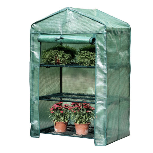 Mini invernadero vertical armable 3 bandejas 131 cms