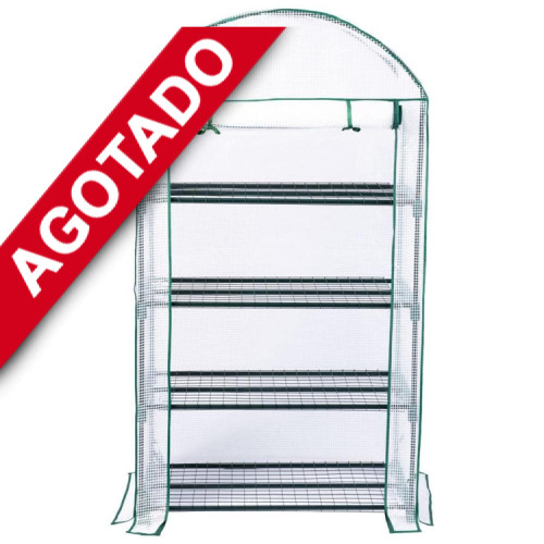 Mini invernadero vertical armable 4 bandejas 158 cms