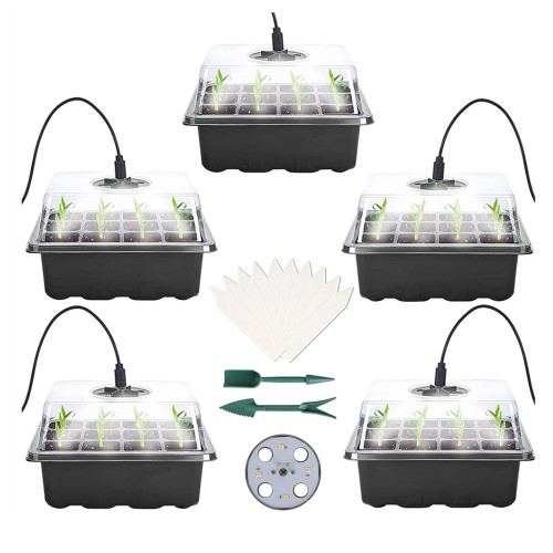 Germinador semillas con luz pack 5 bandejas