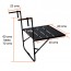 Mesa para balcón colgante abatible plegable baranda