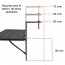 Mesa para balcón colgante abatible plegable baranda