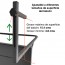 Mesa para balcón colgante abatible plegable baranda
