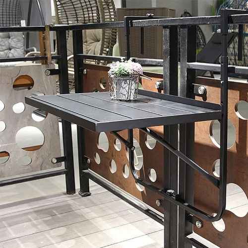 Mesa para balcón colgante abatible plegable baranda