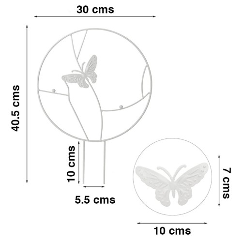 Soporte plantas trepadoras Mariposa Blanca 