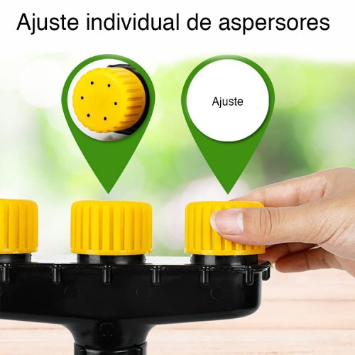 Aspersor para manguera 5 aspersores riego jardín