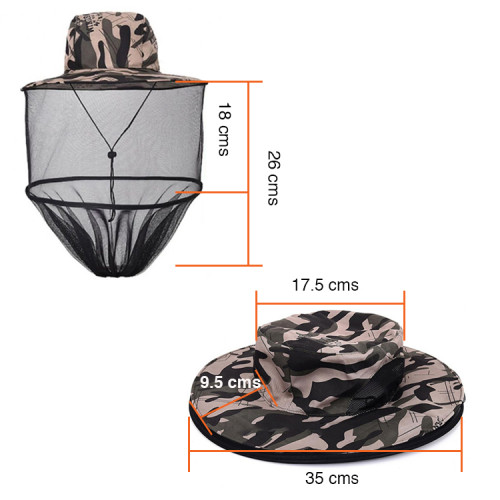 Sombrero gorro antimosquitos apicultura plegable