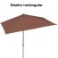 Quitasol rectangular balcón ventana muro 2.40 mts