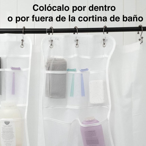 Organizador de ducha colgante cortina x 2