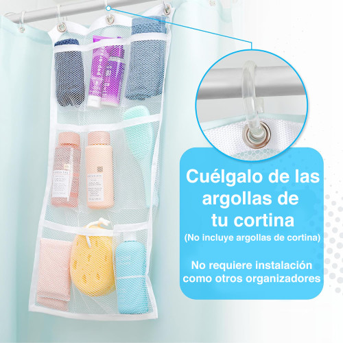 Organizador de ducha colgante cortina x 2