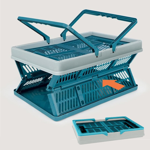 Canasto plegable picnic caja almacenamiento 44 x 30 cms Canasto plegable picnic caja almacenamiento 44 x 30 cms