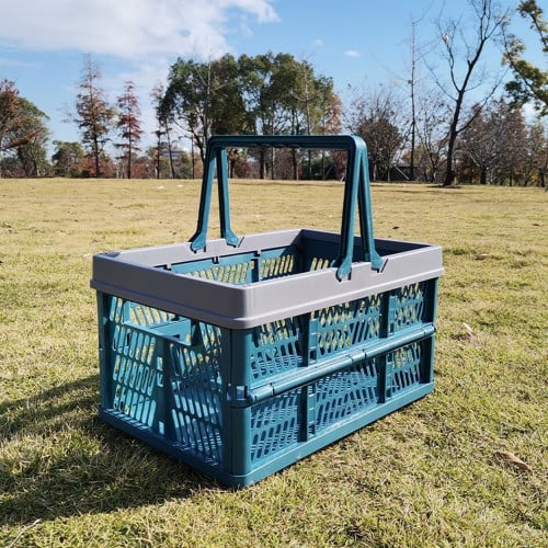 Canasto plegable picnic caja almacenamiento 44 x 30 cms Canasto plegable picnic caja almacenamiento 44 x 30 cms