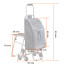Carrito compras plegable asiento ruedas escalera Café