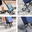 Carrito compras plegable asiento ruedas escalera Café