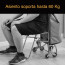 Carrito compras plegable asiento ruedas escalera Café