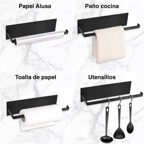 Porta Toalla Nova alusa magnético refrigerador negro