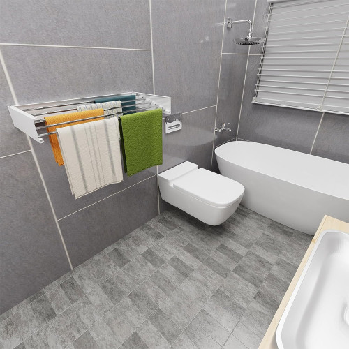 Colgador ropa plegable pared oculto robusto 80 x 40 cms Colgador ropa plegable pared oculto robusto 80 x 40 cms