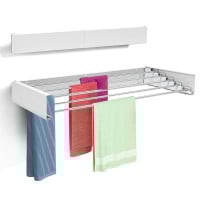 Colgador ropa plegable pared oculto robusto 80 x 40 cms