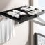 Colgador de ropa retráctil pared repisa ganchos