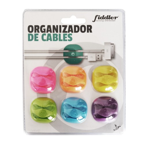 Organizador protector cables escritorio muebles x 6