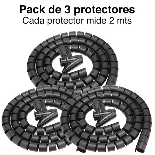 Pack Protector cables escritorio negro Pack Protector cables escritorio negro