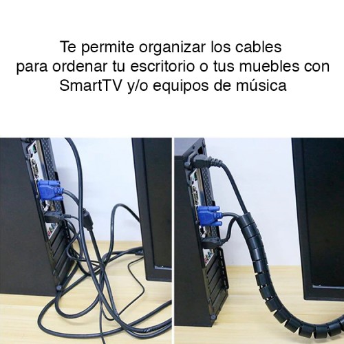 Protector organizador de cables 2 metros 