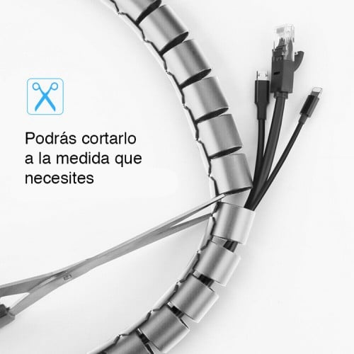 Protector organizador de cables 2 metros 
