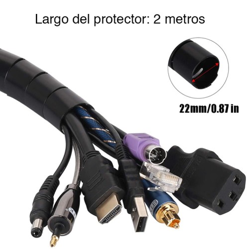 Protector organizador de cables 2 metros