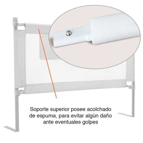 Baranda para cama seguridad lateral Blanca