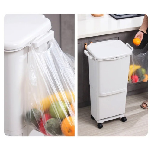 Basurero reciclaje con ruedas separador basura 38L Basurero reciclaje con ruedas separador basura 38L