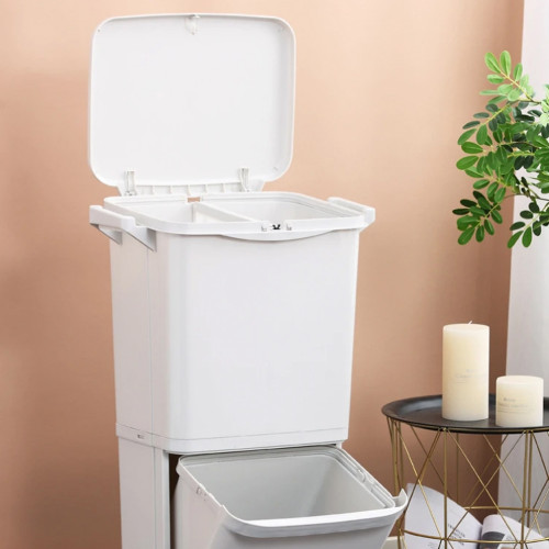 Basurero reciclaje con ruedas separador basura 38L Basurero reciclaje con ruedas separador basura 38L