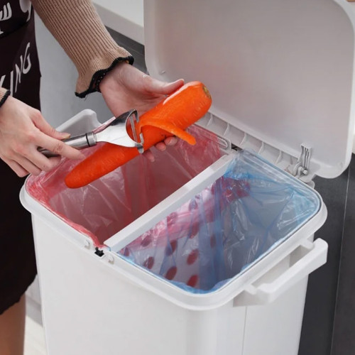 Basurero reciclaje con ruedas separador basura 38L Basurero reciclaje con ruedas separador basura 38L