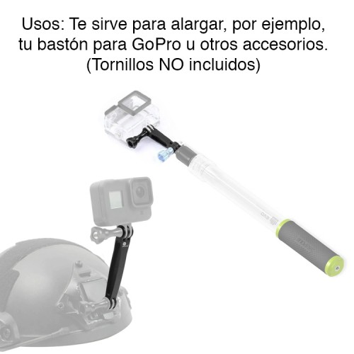 Extension para Gopro barra aluminio 8.8 cms