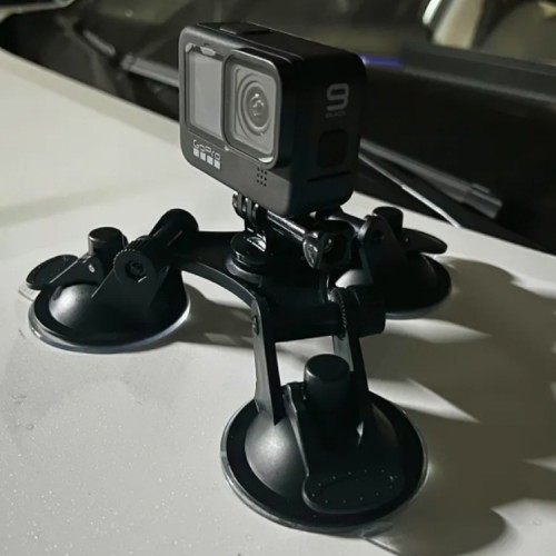 Soporte triple ventosa para GoPro Automóvil